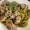 クックYP5QLM☆'s cooksnap of when they made ゴーヤと豚肉の梅肉とろみ炒め.