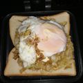 kyokoha's cooksnap of when they made お好み焼きっぽいホットサンド.