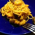 まつげつま's cooksnap of when they made ナスとベーコンとツナのパスタ.