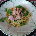 melmarilyn's cooksnap of when they made 夫が作る❗赤大根とツナの映える和風パスタ.