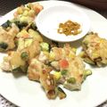 フジぽん's cooksnap of when they made ズッキーニと鶏のかき揚げ カレー塩添え.