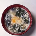アクセル☆'s cooksnap of when they made 月見海苔みそ汁.