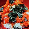 もものkitchen's cooksnap of when they made キムチと海苔の卵かけご飯.