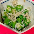 らあか's cooksnap of when they made 幼児食もおつまみにも。オクラとしらす和え.