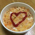 北京パンダ's cooksnap of when they made 究極の時短♡マグカップで半熟オムライス.