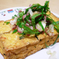 ハロゲン's cooksnap of when they made 厚揚げ焼いたん　ミョウガ＆大葉のせ.