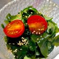 mindoママ's cooksnap of when they made きゅうりとわかめの酢の物.