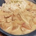 T❀mo's cooksnap of when they made 簡単!!ホワイトポークストロガノフ.