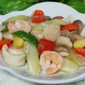 mielle's cooksnap of when they made 彩り野菜の海鮮中華塩炒め.