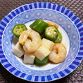 ☆あいちゃん's cooksnap of when they made エビとオクラ・長芋の柚子胡椒あえ♪.