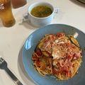 まいもぐ2020's cooksnap of when they made 茄子とズッキーニのベーコントマトパスタ。.