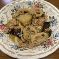chisepoo's cooksnap of when they made なすとれんこんの肉味噌炒め.