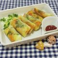みかかめ's cooksnap of when they made 大葉とハムのチーズ春巻き.