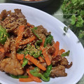 かおりかざり's cooksnap of when they made 豚こまとピーマンのオイスターソース炒め.