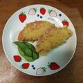 Bびー's cooksnap of when they made 絶品♡おばあちゃんのハムたまごフライ♪.