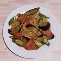 アクセル☆'s cooksnap of when they made 簡単♡なすとオクラの和風醤油パスタ.