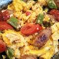いさみょば's cooksnap of when they made トマトとおくらのふわふわ卵炒め♪.