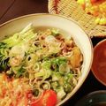 たかきび's cooksnap of when they made 簡単冷やしぶっかけ蕎麦・茄子いんげん入り.