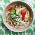 クック021E2T☆'s cooksnap of when they made 豆腐とキュウリと大根と大葉のごまあえ.