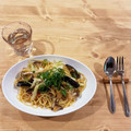 ⁂山暮らしわんこ⁂'s cooksnap of when they made ✿とろける茄子ときのこの和風パスタ✿.