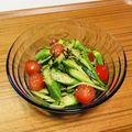 Asato★'s cooksnap of when they made オクラとキュウリとトマトのサラダ.