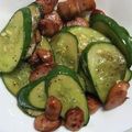 ハングル's cooksnap of when they made ウィンナーときゅうりの炒め物.
