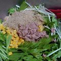 にこまる's cooksnap of when they made シャキシャキ水菜とコーンのごまツナサラダ.