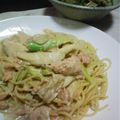 shishi☆co's cooksnap of when they made 豆乳と酒粕の！絶品和風クリームパスタ.