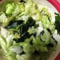 食べまくり's cooksnap of when they made 簡単やみつきレタスとわかめのピリ辛サラダ.