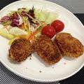 飯のカービィ's cooksnap of when they made さつまいもとチーズのコロッケ.