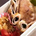 mantacarp's cooksnap of when they made お弁当にも☆餃子の皮でハムと大葉巻き.