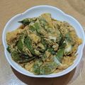 ラリー＆サラ's cooksnap of when they made 下茹で不要簡単【モロッコいんげんの卵とじ.