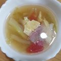 ちーゆづアーちゃん☆'s cooksnap of when they made トマトとレタスのコンソメ味の卵スープ.