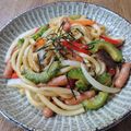 やなぎだまこ's cooksnap of when they made 超簡単！夏野菜のソース焼きうどん！！.