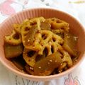 赤い電話's cooksnap of when they made れんこんとこんにゃくの甘辛炒め.