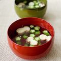 クック3539PY☆'s cooksnap of when they made オクラとお麩のお吸い物.