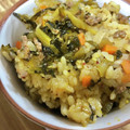 ムーヒツジ's cooksnap of when they made 炒めて炊くだけ～高菜と挽肉の炊き込みご飯.