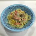 ❁Abake❁'s cooksnap of when they made 鮭の豆乳クリームパスタ.