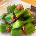 ぶぅと's cooksnap of when they made 給食メニュー　オクラかつお節あえ.