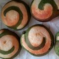 ナチヨ's cooksnap of when they made 濃い味～ホロ苦二色の黒糖＆抹茶パン.
