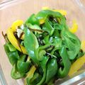 harukino's cooksnap of when they made 本日はどっち☆にんにくピーマン塩こぶ２種.