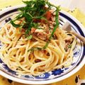 みかとゆき's cooksnap of when they made さば缶で♡さばと梅しその冷製パスタ♡.