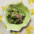 チェックのミニくま's cooksnap of when they made きゅうりの鯖缶和え.