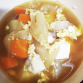 モモマ124's cooksnap of when they made 簡単♪豆腐と玉ねぎと人参 卵の白だし煮！.