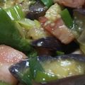 あゆたっくん's cooksnap of when they made 茄子とピーマンとベーコンのピリ辛煮.