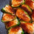 むぎのいえ's cooksnap of when they made 簡単ピーマンの肉詰め美味しいタレ♪焼き方.