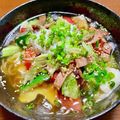 chirisari's cooksnap of when they made 豆腐トマト叩きキュウリのぶっかけ蕎麦.