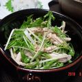 ゆうやまま1021's cooksnap of when they made 水菜とささ身のさっぱりサラダ.