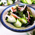 ハント☆'s cooksnap of when they made ☆きゅうり･わかめ･カニカマの酢の物☆.