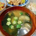 シルバニア's cooksnap of when they made おくらとナスとワカメのお味噌汁.